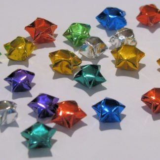 Glänzende Origami Papier Sterne